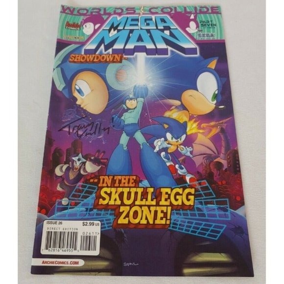 Mega Man Comic Books #26 Worlds Collide 7 of 12 August 2013 Signed Tracy Yardley - Picture 2 of 10